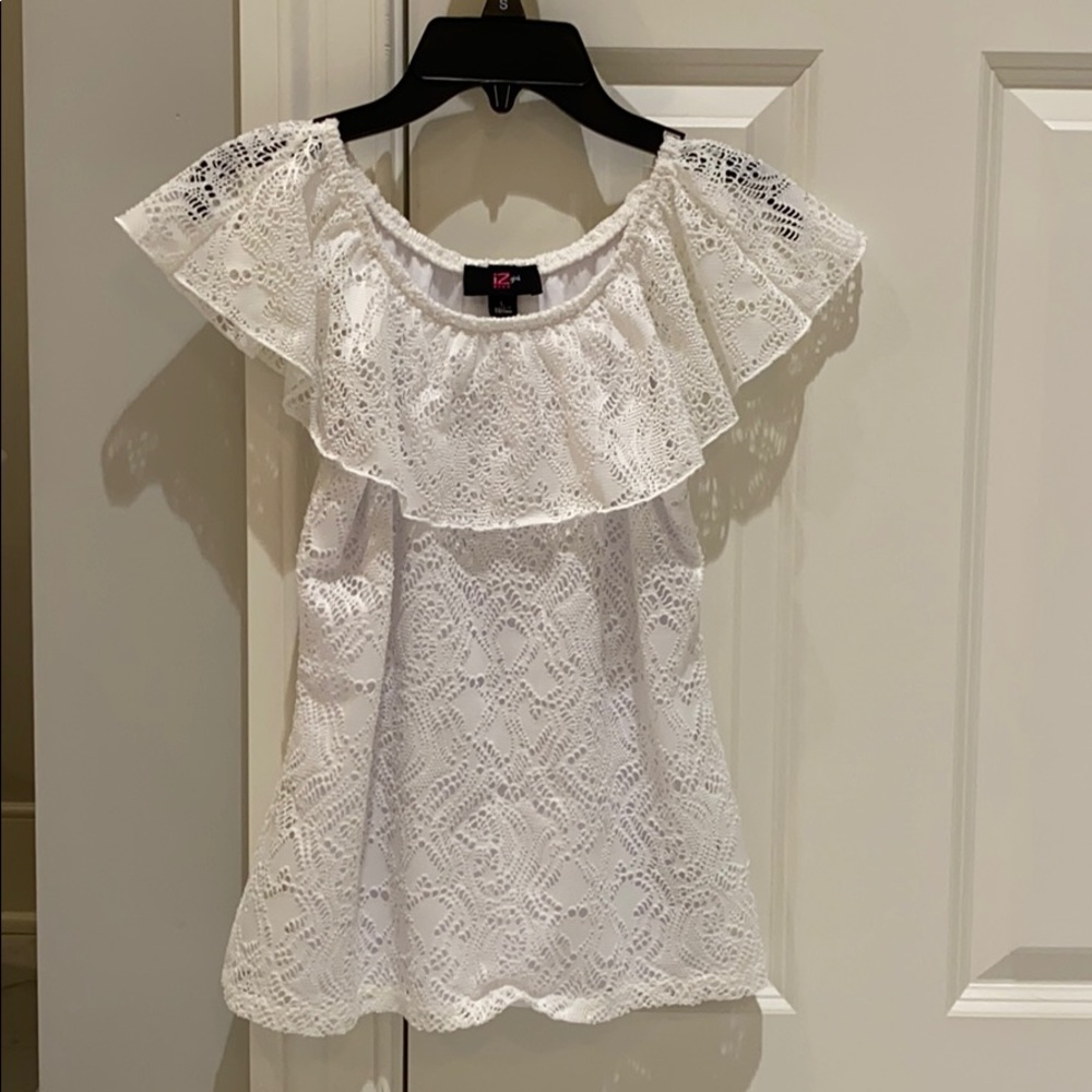 Iz Byer girl short sleeve blouse (girls large)
